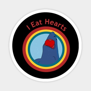 I Eat Hearts Funny Shark Boys Girls Valentines Day Magnet